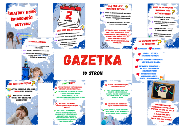 Światowy Dzień Świadomości Autyzmu/Autyzm/2kwietnia- GAZETKA