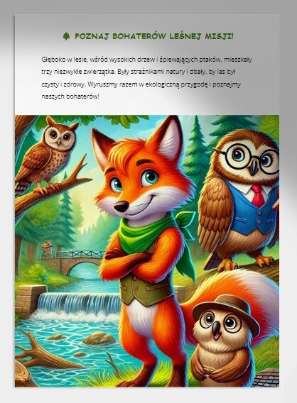 Bajka ekologiczna. Historia o bohaterach ratujących las i rzekę.