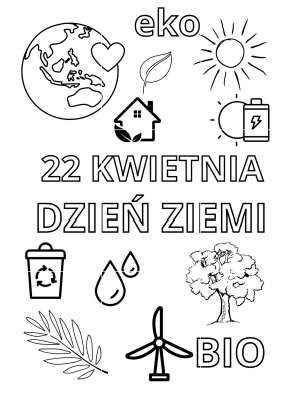 Światowy Dzień Ziemi - kolorowanka xxl 9 części