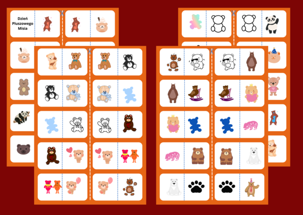 DZIEŃ PLUSZOWEGO MISIA – domino obrazkowe