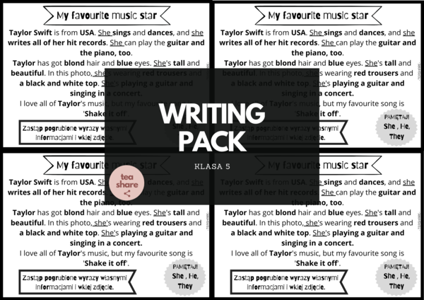 Writing Pack - wklejki dla klas 5