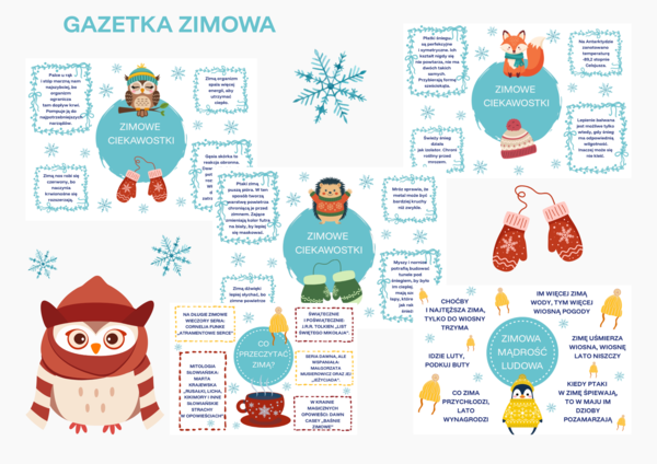 Zimowa gazetka - styczeń i luty