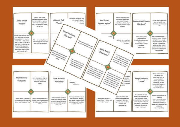 Cytaty – LEKTURY OBOWIĄZKOWE – egzamin – kl.7-8 - 64 fiszki - powtórka
