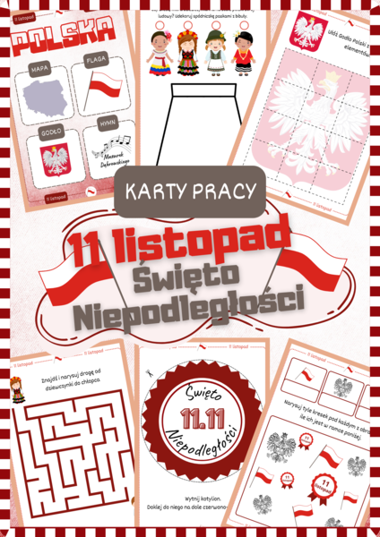 Święto Niepodległości - karty pracy