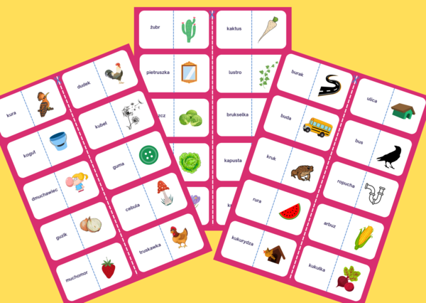 Domino - ORTOGRAFIA - wyrazy z "u"