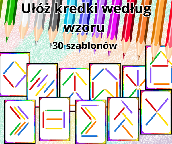Ułóż według wzoru KREDKI
