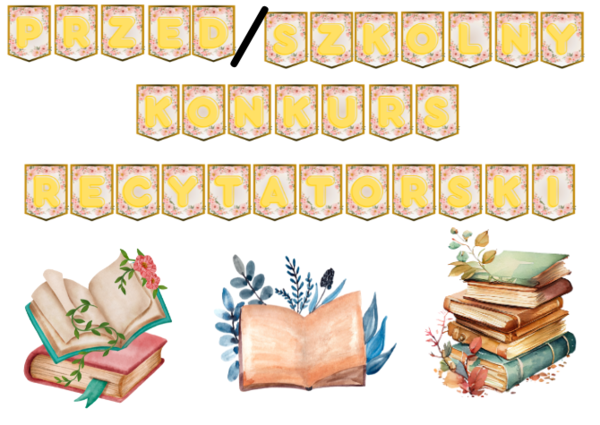Konkurs Recytatorski - girlanda szkolny lub przedszkolny