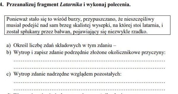 Test dla olimpijczyków i uczniów przygotowujących się do konkursów.