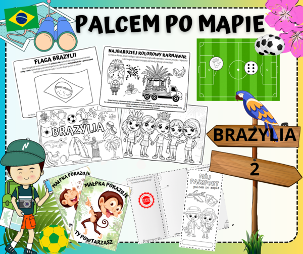 BRAZYLIA - PALCEM PO MAPIE