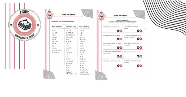 Verb Pattern - materiały dla ambitnych ósmoklasistów i licealistów