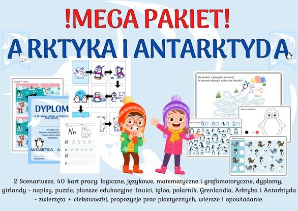 ❄️Arktyka i Antarktyda❄️ Mega pakiet Cena promocyjna: 12 zł (wartość pakietu 15 zł)