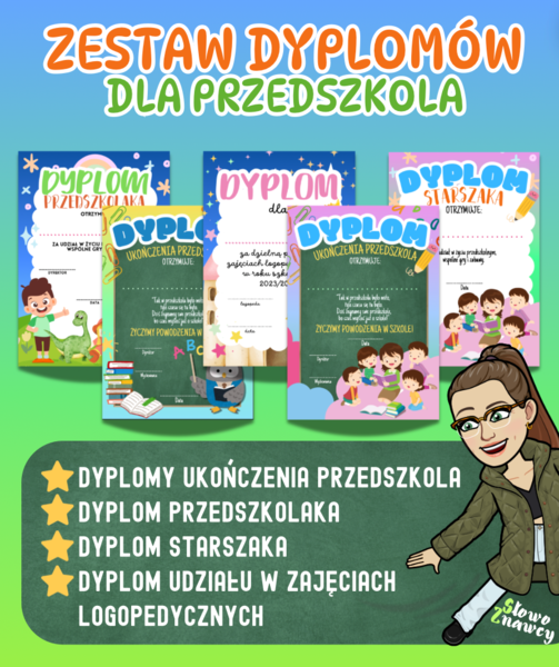 ZESTAW DYPLOMÓW przedszkolaki