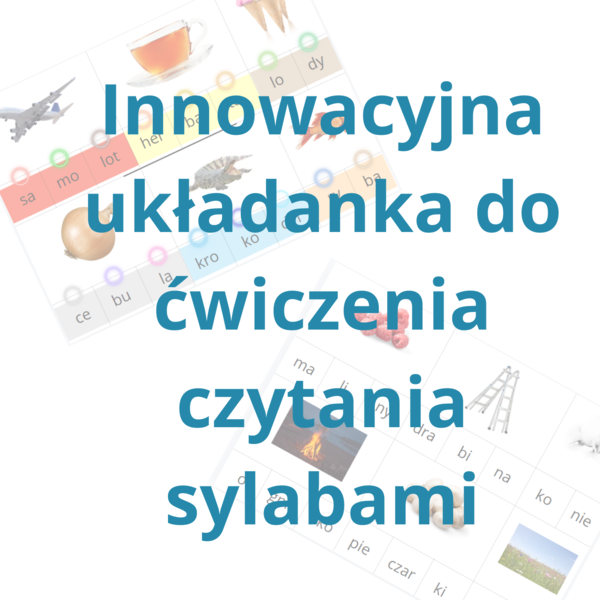 Układanka do czytania sylabowego - autorskie rozwiązanie kontroli błędu