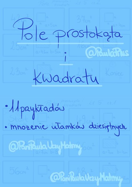 Matematyczne Domino: Pole Prostokąta, Kwadratu i Ułamki Dziesiętne – Edukacyjne Domino dla Klasy 5,6