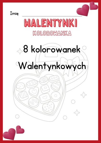 Kolorowanka Walentynkowa