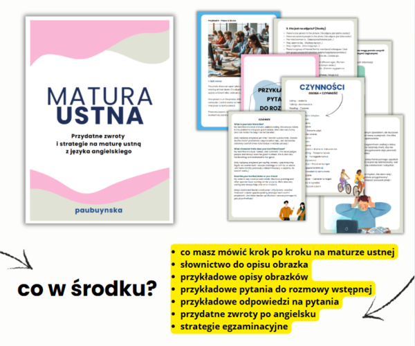 MATURA USTNA, Przydatne zwroty i strategie na maturę ustną z języka angielskiego