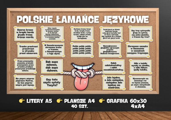 POLSKIE ŁAMAŃCE JĘZYKOWE 40 SZT. - DZIEŃ JĘZYKA OJCZYSTEGO