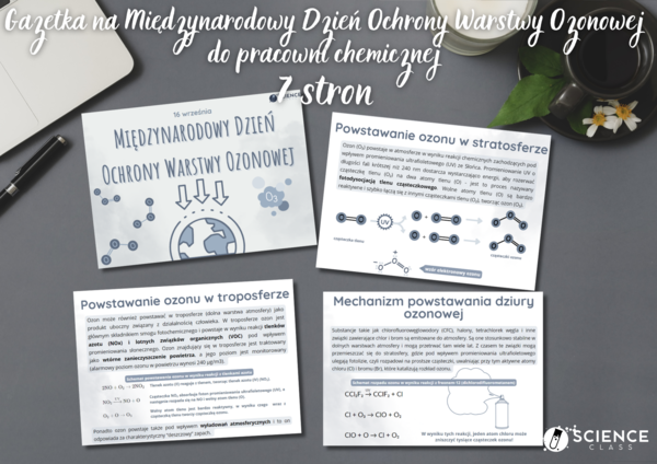 Gazetka na Międzynarodowy Dzień Ochrony Warstwy Ozonowej do pracowni chemicznej