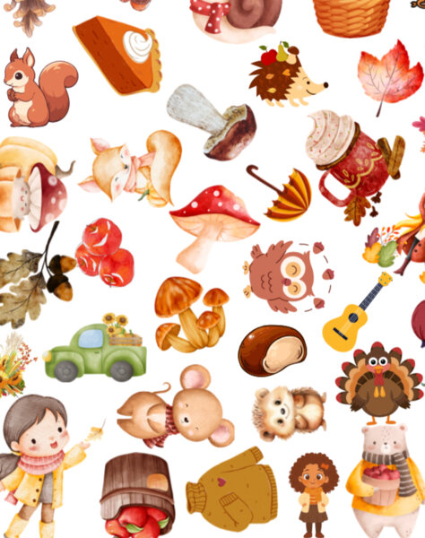 Jesienne plansze - odszukaj i znajdź, ćwiczenia na spostrzegawczość.