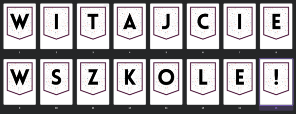 Girlanda "Witajcie w szkole!" 2