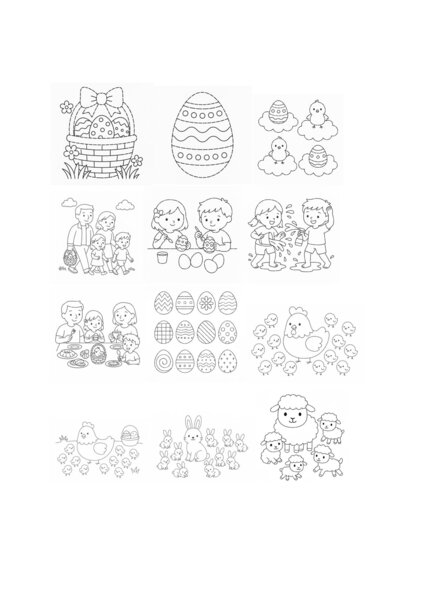 Kolorowanki WIELKANOC 18 wesołych kolorowanek