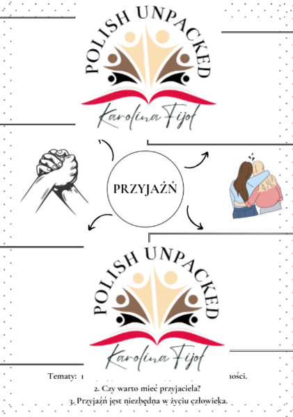 Motyw przyjaźni egzamin ósmoklasisty karta pracy