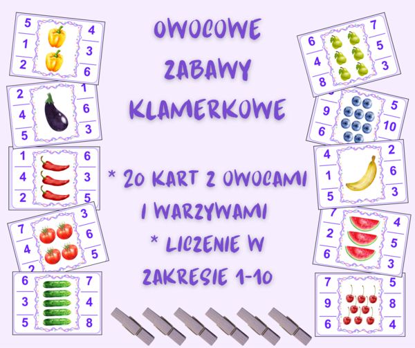 Owocowe zabawy klamerkowe