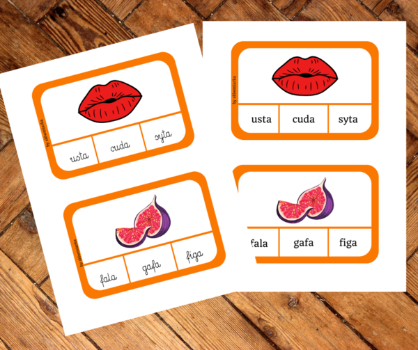 HIIT! Klamerkowe czytanie wyrazy 4-literowe