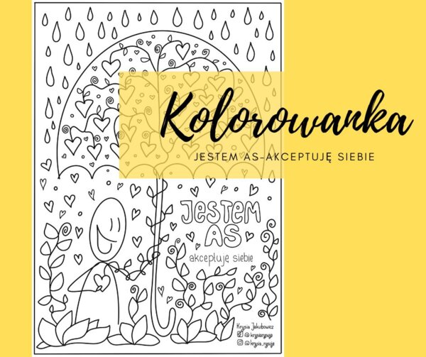 Jestem As - Akceptuję Siebie kolorowanka