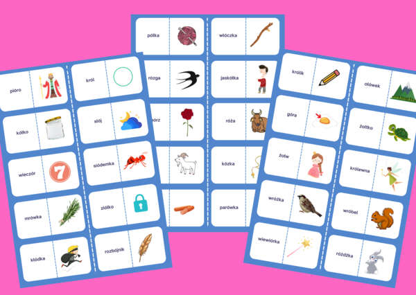 Domino - ORTOGRAFIA - wyrazy z "ó"