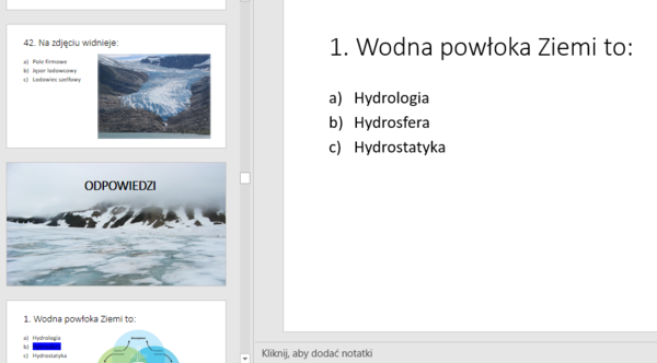 QUIZ HYDROLOGICZNY