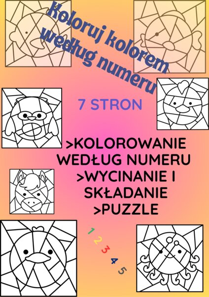 Kolorowanki według numeru, Puzzle