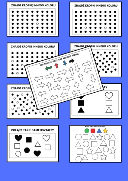 🖤10 KART PRACY DLA UCZNIA SŁABOWIDZĄCEGO 🖤