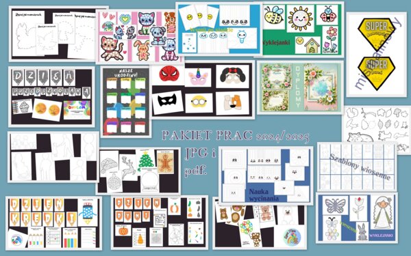 WIELKI PAKIET EDUKACYJNY DO PRZEDSZKOLA – NA CAŁY ROK!