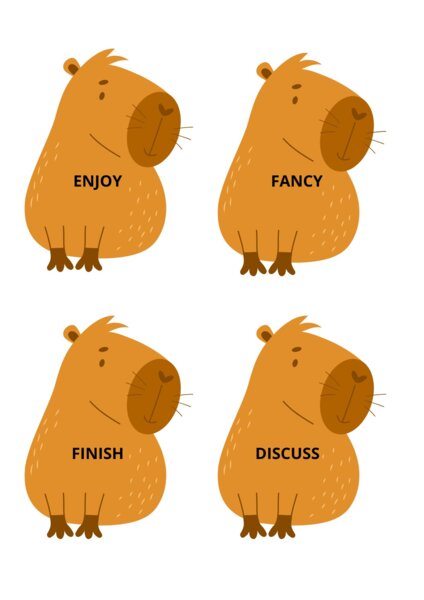 Sorting activities gerund and infinitive