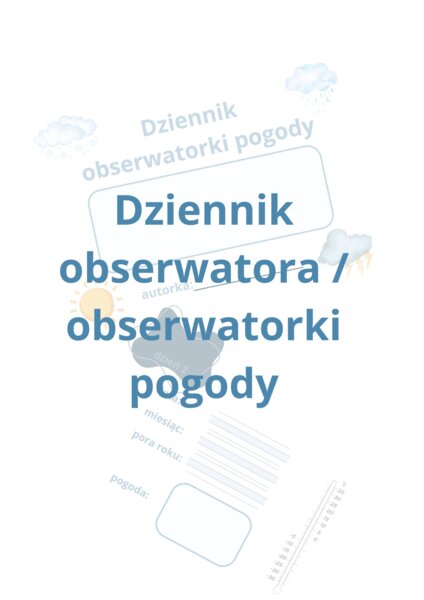 Dziennik obserwatora/obserwatorki pogody