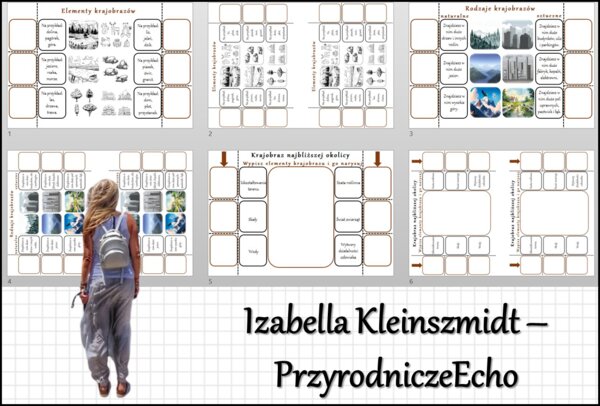 Notatki okienkowe „Rodzaje krajobrazów”, „Elementy krajobrazów”, „Krajobraz najbliższej okolicy” w pdf. „Rodzaje krajobrazów” - Przyroda 4 dział „Poznajemy krajobraz najbliższej okolicy”.