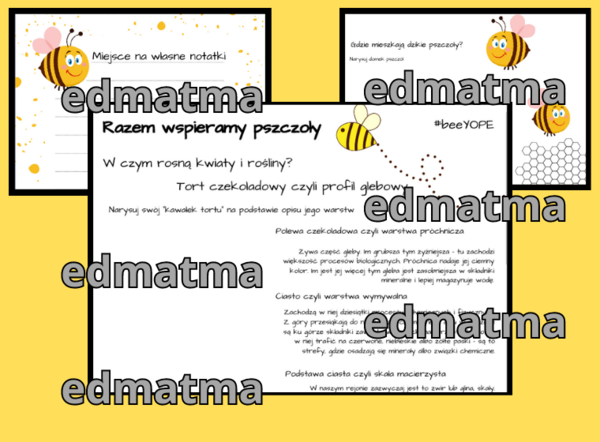 Wspieramy pszczoły - karta pracy #beeYOPE