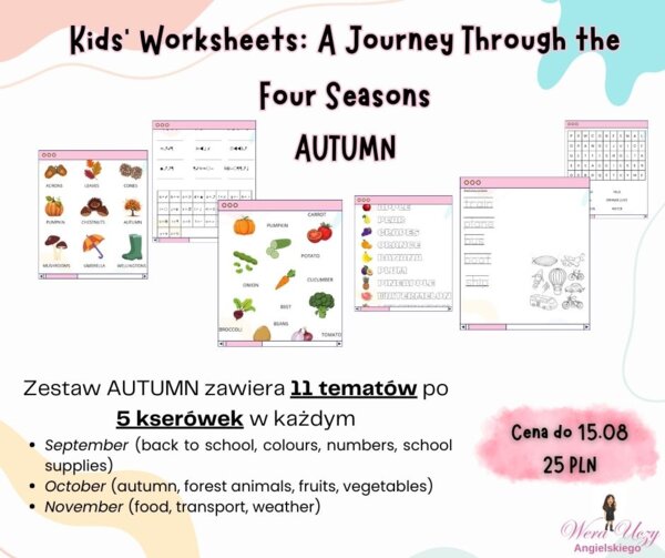 Kids' Worksheets: A Journey Through the Four Seasons: AUTUMN