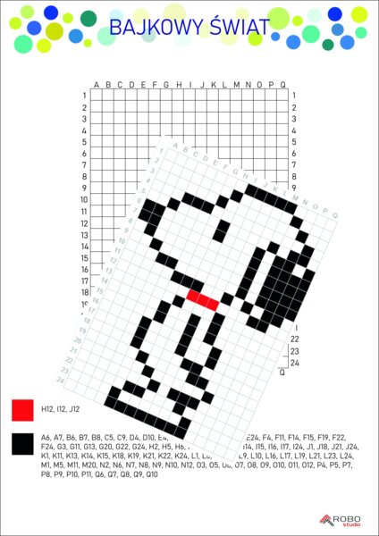 Kodowanka Snoopy, postacie z bajek , kolorowanka, kodowanie