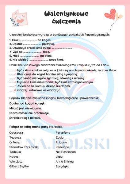 Walentynkowe ćwiczenia