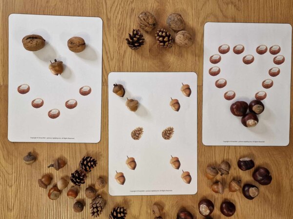 Wzory do układania - dary jesieni