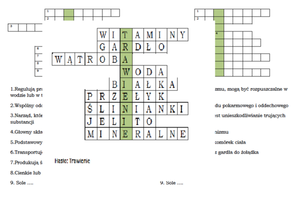 Podsumowanie lekcji przyrody w kl. 4 "Trawienie i wchłanianie pokarmu"