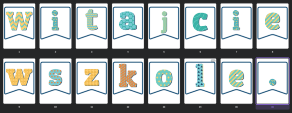 Girlanda "Witajcie w szkole!" 1