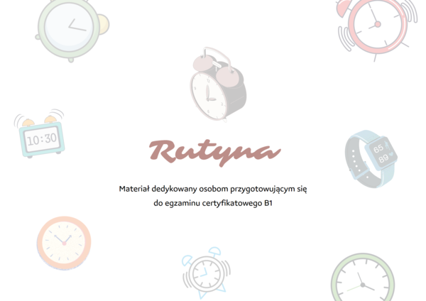 Rutyna POLSKI NATURALNIE egzamin certyfikatowy B1