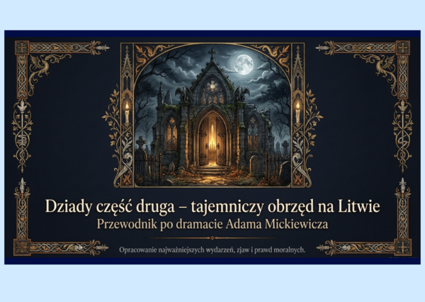 🎭DZIADY cz. II – prezentacja multimedialna (12 slajdów)