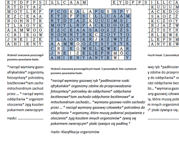Wprowadzenie do lekcji "Klasyfikacja organizmów"