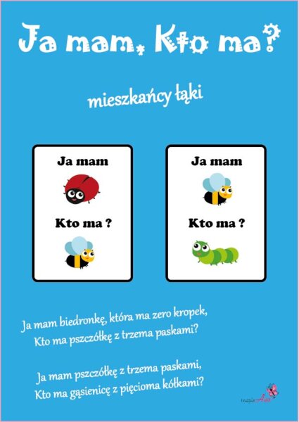 Gra Ja mam, Kto ma? Mieszkańcy łąki. Liczenie