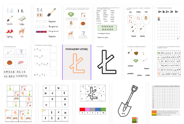 Poznajemy literę Ł - zadania dla zerówki, przedszkolaków