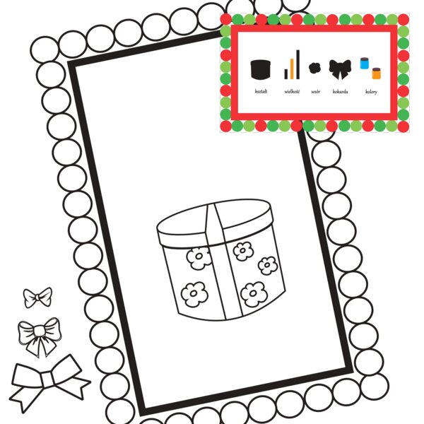 Święta. Boże Narodzenie. Karty pracy. Kolorowanki – prezenty